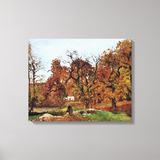 Herfstlandschap, vlakbij Pontoise, Canvas Afdruk (Voorkant)