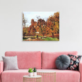 Herfstlandschap, vlakbij Pontoise, Canvas Afdruk (Insitu (Woonkamer))