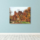 Herfstlandschap, vlakbij Pontoise, Canvas Afdruk (Insitu (Houten vloer))