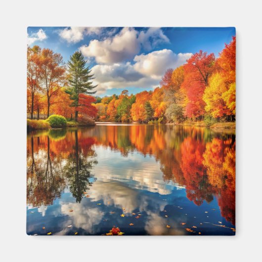 herfstlandschapsmagneet magneet (Voorkant)