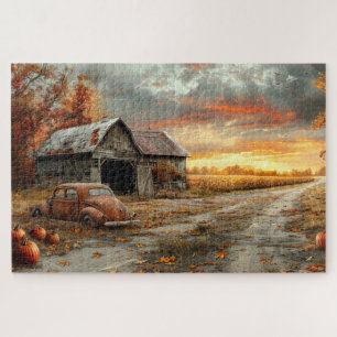 herfstlandweg en schuur 20x30 legpuzzel