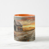 herfstlandweg en -schuur mok (Midden)