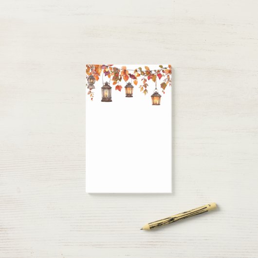 Herfstlantaren  post-it® notes (Op bureau)