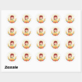 herfstlezer ronde sticker (Vel)