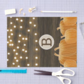 Herfstlichten & Pompoenen Monogram Letter Initiaal Tissuepapier (Craft)