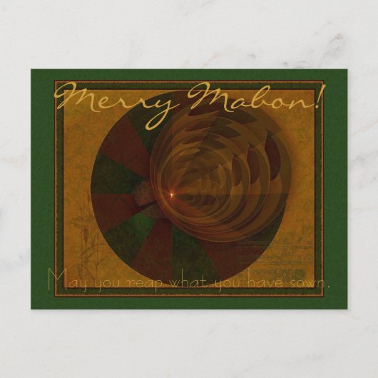 Herfstlied Abstracte kunst Feestdagenkaart (Voorkant)