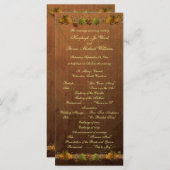 Herfstlied huwelijksprogramma programmakaart (Voorkant / Achterkant)