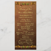 Herfstlied huwelijksprogramma programmakaart (Voorkant)