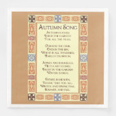 Herfstlied  Oogstkunst Servet (Voorkant)