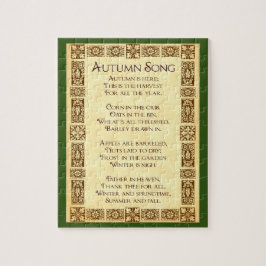 herfstlied Thanksgiving oogstgedicht Legpuzzel