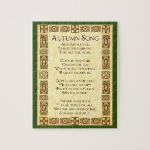 herfstlied Thanksgiving oogstgedicht Legpuzzel