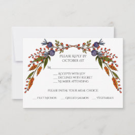 Herfstloof antwoordkaart RSVP kaartje