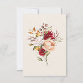 Herfstloof Bloem Ivory Huwelijksreactie RSVP Kaartje (Achterkant)