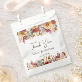 Herfstloof Bloemen Bruiloft Bedankzakje