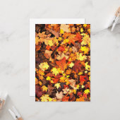 Herfstloof, de kleuren van de herfst kaart (Voorkant / Achterkant in situ)