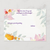 Herfstloof en Amerikaanse vlag Kerstmis Thanksgivi Feestdagenkaart (Achterkant)