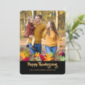 Herfstloof en Bessen Fotokaart Kaart (Staand voorkant)