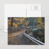 Herfstloof en een brug over de Millers Briefkaart (Voorkant / Achterkant)