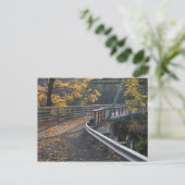 Herfstloof en een brug over de Millers Briefkaart (Staand voorkant)