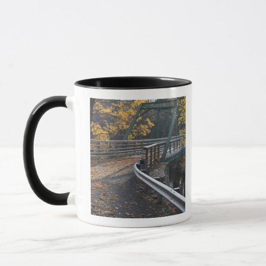 Herfstloof en een brug over de Millers Mok (Links)