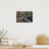 Herfstloof en een brug over de Millers Poster (Keuken)