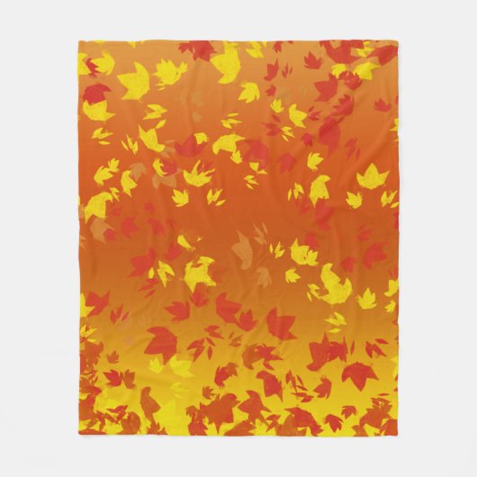 Herfstloof Fleece Deken (Voorkant)