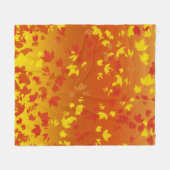 Herfstloof Fleece Deken (Voorkant (Horizontaal))