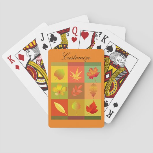 Herfstloof Herfstbladeren Thunder_Cove Pokerkaarten (Achterkant)