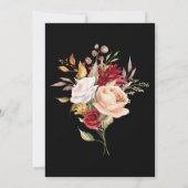 Herfstloof Herfstkleuren Zwarte Verjaardag Kaart (Achterkant)