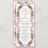 Herfstloof Huwelijksprogramma Kaart (Voorkant / Achterkant)