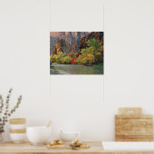 Herfstloof langs de Virgin River nabij de toegang Poster (Keuken)