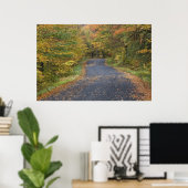 Herfstloof langs de weg, Zuid-Vermont, VS Poster (Thuiskantoor)