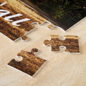 Herfstloof langs landweg legpuzzel (Zijkant)