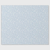 Herfstloof Neutraal - Stofblauw Cadeaupapier (Vlak)
