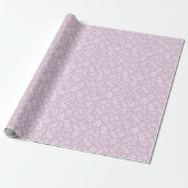 Herfstloof Neutraal - Warm Lila Cadeaupapier (Uitgerold)