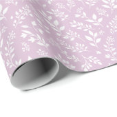 Herfstloof Neutraal - Warm Lila Cadeaupapier (Rol Hoek)
