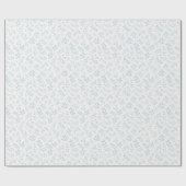 Herfstloof Stofblauw - Neutraal Cadeaupapier (Vlak)