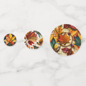 Herfstloof Thanksgiving Herfstbladeren Confetti (Achterkanten)