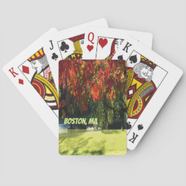 Herfstloof van Boston Pokerkaarten