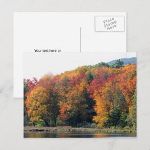 Herfstloof Vijver Natuur Gepersonaliseerd Briefkaart