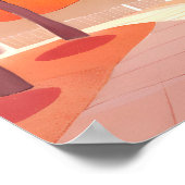 Herfstloof Wandel | Abstract Waterverf Poster (Hoek)