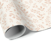 Herfstloof Warm Abrikoos - Neutraal Cadeaupapier (Rol Hoek)