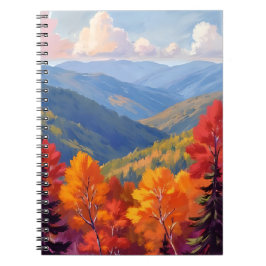 Herfstloof | Watercolor Berglandschap Notitieboek