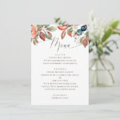 Herfstloof Watercolor Trouwen | Herfstbladeren Menu (Staand voorkant)