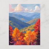 Herfstloof | Waterverf berglandschap Briefkaart (Voorkant)