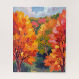 Herfstloof | Waterverf Natuur Herfstbladeren Legpuzzel