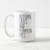 Herfstluchten en Pompoen Pies Herfst Quote Koffiemok (Links)