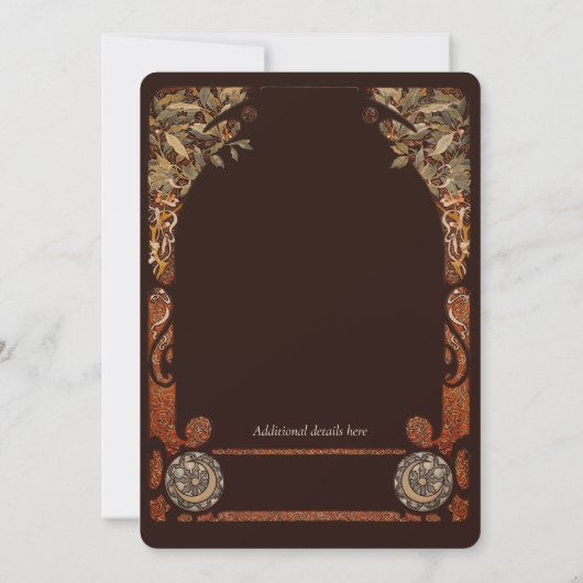  herfstmaan bruiloft uitnodiging (Achterkant)