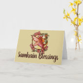 Herfstmaan Fee Heks Herfstfeeën               Kaart (Gele Bloem)