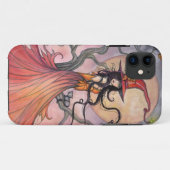 Herfstmagie Heks en Kat Fantasie Kunst Case-Mate iPhone Case (Achterkant (horizontaal))
